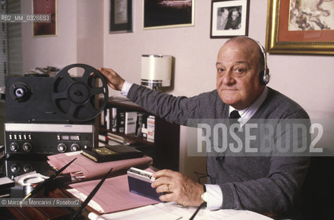 Rome, 1984. Music promoter Gianni Ravera in his office / Roma, 1984. Lorganizzatore musicale Gianni Ravera nel suo ufficio - ©Marcello Mencarini/Rosebud2