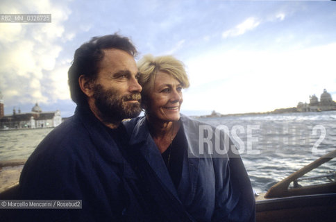 Venice Film Festival 1992. British actress Vanessa Redgrave and her partner, Italian actor Franco Nero, arrive / Mostra del Cinema di Venezia 1992. Arrivo dellattrice Vanessa Redgrave con il suo compagno, lattore Franco Nero - ©Marcello Mencarini/Rosebud2