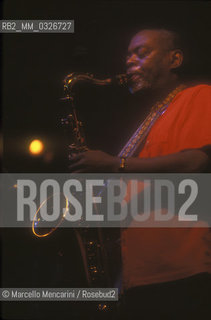 American jazz saxophonist Dewey Redman, about 1985 / Il sassofonista jazz Dewey Redman, 1985 circa - ©Marcello Mencarini/Rosebud2