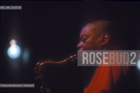 American jazz saxophonist Dewey Redman, about 1985 / Il sassofonista jazz Dewey Redman, 1985 circa - ©Marcello Mencarini/Rosebud2