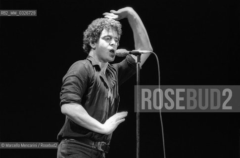 Milan, Arena Civica, 1980. Rock guitarist, singer and songwriter Lou Reed in concert / Milano, Arena Civica, 1980. Il chitarrista e cantautore Lou Reed in concerto - ©Marcello Mencarini/Rosebud2