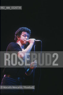 Milan, Arena Civica, 1980. Rock guitarist, singer and songwriter Lou Reed in concert / Milano, Arena Civica, 1980. Il chitarrista e cantautore Lou Reed in concerto - ©Marcello Mencarini/Rosebud2