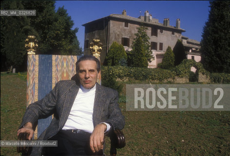 Rignano Flaminio (Rome), 1990. Italian conductor Nicola Rescigno in the garden of his house / Rignano Flaminio (Roma), 1990.Il direttore dorchestra Nicola Rescigno nel giardino della sua casa - ©Marcello Mencarini/Rosebud2