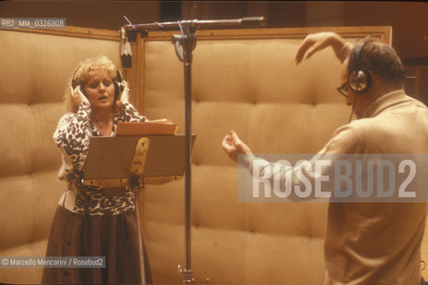 Rome, 1985. Italian soprano Katia Ricciarelli in a recording studio,  / Roma, 1985. Il soprano Katia Ricciarelli in uno studio di registrazione - ©Marcello Mencarini/Rosebud2