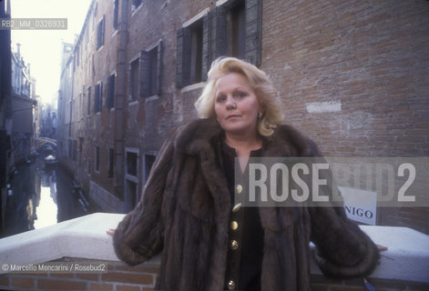 Venice, 1996. Italian soprano Katia Ricciarelli / Venezia, 1996. Il soprano Katia Ricciarelli - ©Marcello Mencarini/Rosebud2