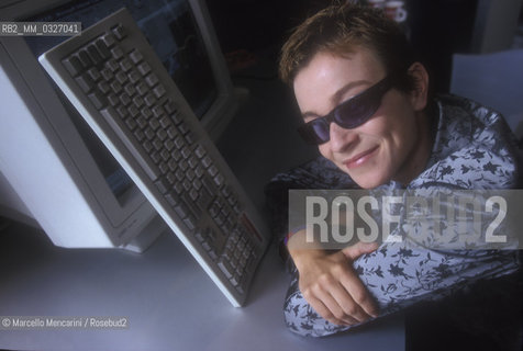 Venice Film Festival 1998. Italian actress Stefania Rocca, protagonist of the movie about virtual sex Viol@ directed by Donatella Maiorca / Mostra del Cinema di Venezia 1998. Lattrice Stefania Rocca, protagonista del film sul sesso virtuale Viol@ diretto da Donatella Maiorca - ©Marcello Mencarini/Rosebud2