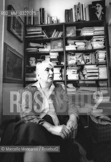 Milan, 1980. Italian writer Lalla Romano in her home / Milano, 1980. La scrittrice Lalla Romano nella sua casa - ©Marcello Mencarini/Rosebud2