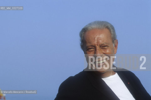 Venice Lido, Venice Film Festival, about 1985.  Italian film critic and director of the Festival, Gian Luigi Rondi / Lido di Venezia, Mostra del Cinema di Venezia, 1985 circa. Il critico cinematografico e direttore della Mostra Gian Luigi Rondi - ©Marcello Mencarini/Rosebud2