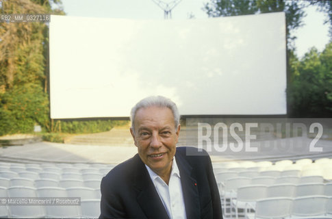 Venice Lido, Venice Film Festival, about 1985.  Italian film critic and director of the Festival, Gian Luigi Rondi / Lido di Venezia, Mostra del Cinema di Venezia, 1985 circa. Il critico cinematografico e direttore della Mostra Gian Luigi Rondi - ©Marcello Mencarini/Rosebud2