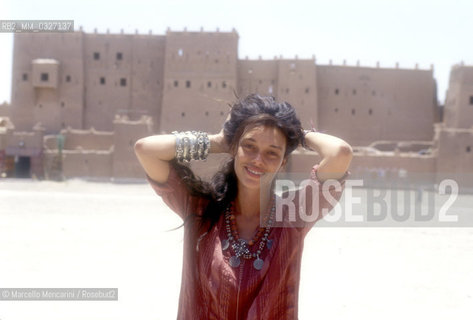 Ouarzazate (Morocco), 1993. Italian actress Carolina Rosi / Ouarzazate (Marocco), 1993. Lattrice Carolina Rosi - ©Marcello Mencarini/Rosebud2