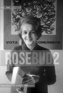 Journalist Rossana Rossanda in the Italian Communist Party national headquartes, about 1960 / La giornalista Rossana Rossanda nella sede nazionale del Partito Comunista Italiano, 1960 circa - Reproduced by Marcello Mencarini
/Rosebud2