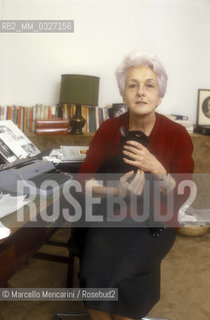 Rome, 1987. Italian journalist Rossana Rossanda in her house / Roma, 1987. La giornalista Rossana Rossanda nella sua casa - ©Marcello Mencarini/Rosebud2