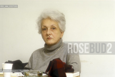 Rome, 1987. Italian journalist Rossana Rossanda in her house / Roma, 1987. La giornalista Rossana Rossanda nella sua casa - ©Marcello Mencarini/Rosebud2