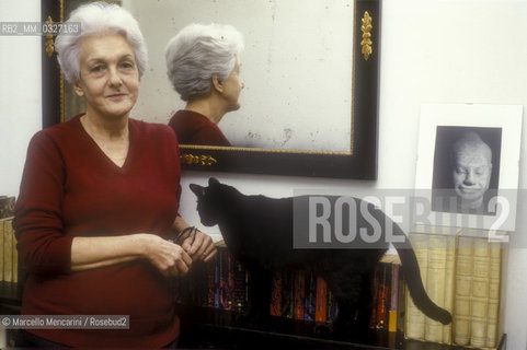 Rome, 1987. Italian journalist Rossana Rossanda in her house / Roma, 1987. La giornalista Rossana Rossanda nella sua casa - ©Marcello Mencarini/Rosebud2