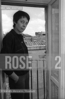 Rome, 1979. Italian poet Amelia Rosselli in her home / Roma, 1979. La poetessa Amelia Rosselli nella sua casa - ©Marcello Mencarini/Rosebud2