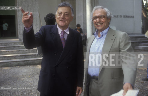 Venice Architecture Biennale 1991. Architects Aldo Rossi and Frank Gehry / Biennale Architettura di Venezia 1991. Gli architetti Aldo Rossi e Frank Gehry - ©Marcello Mencarini/Rosebud2