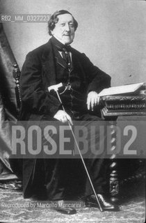 Photograph of composer Gioacchino Rossini in 1867 (one of the last) / Ritratto fotografico del compositore Gioacchino Rossini del 1867 (uno degli ultimi) - Reproduced by Marcello Mencarini
/Rosebud2