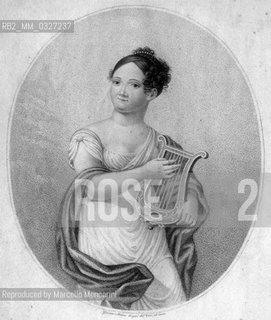 Portrait of opera singer Maria Marcolini, first protagonist of LItaliana in Algeri by Gioacchino Rossini on May 22, 1813 at San Benedetto Theater in Venice / Ritratto della cantante lirica Maria Marcolini, prima interprete protagonista de Litaliana in Algeri di Gioacchino Rossini il 22 maggio 1813 al Teatro San Benedetto di Venezia - Reproduced by Marcello Mencarini
/Rosebud2