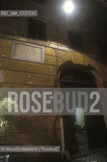 Home in Via dei Leutari in Rome where Gioacchino Rossini composed the opera Il Barbiere di Siviglia (1816) / La casa in via dei Leutari a Roma dove Gioacchino Rossini compose Il barbiere di Siviglia (1816) - ©Marcello Mencarini/Rosebud2