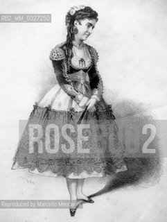 Opera singer Adelina Patti (1843-1919) as Rosina in Il Barbiere di Siviglia by Gioacchino Rossini / Il soprano Adelina Patti (1843-1919) nel ruolo di Rosina ne Il barbiere di Siviglia di Gioacchino Rossini - Reproduced by Marcello Mencarini
/Rosebud2