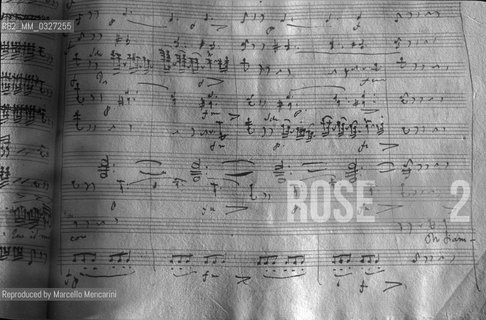 Autographic music score of the opera La Donna del Lago by Gioacchino Rossini (1819) / Partitura autografa dellopera La donna del lago di Gioacchino Rossini (1819)  - Reproduced by Marcello Mencarini
/Rosebud2