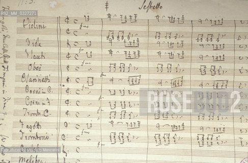 Autographic music score of the opera Voyage à Reims by Gioacchino Rossini / Partitura autografa dellopera Viaggio a Reims di Gioacchino Rossini - Reproduced by Marcello Mencarini
/Rosebud2