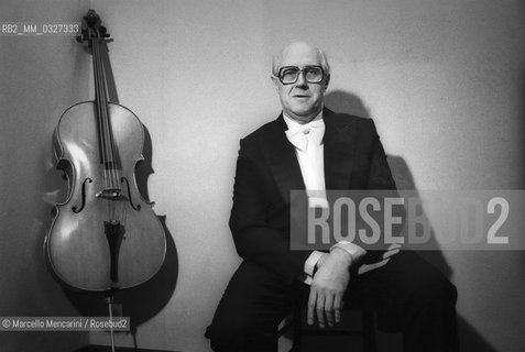 Venice, 1984.  Russian conductor and cellist Mstislav Rostropovich / Venezia, 1984. Il violoncellista e direttore dorchestra Mstislav Rostropovich - ©Marcello Mencarini/Rosebud2