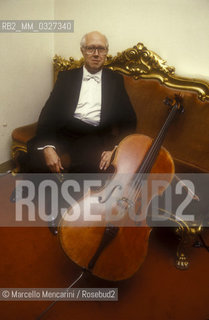 Venice, 1984.  Russian conductor and cellist Mstislav Rostropovich / Venezia, 1984. Il violoncellista e direttore dorchestra Mstislav Rostropovich - ©Marcello Mencarini/Rosebud2