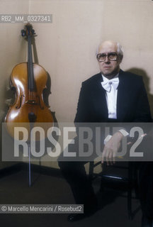 Venice, 1984.  Russian conductor and cellist Mstislav Rostropovich / Venezia, 1984. Il violoncellista e direttore dorchestra Mstislav Rostropovich - ©Marcello Mencarini/Rosebud2