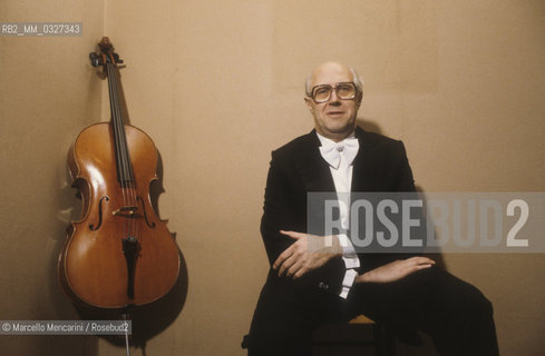 Venice, 1984.  Russian conductor and cellist Mstislav Rostropovich / Venezia, 1984. Il violoncellista e direttore dorchestra Mstislav Rostropovich - ©Marcello Mencarini/Rosebud2