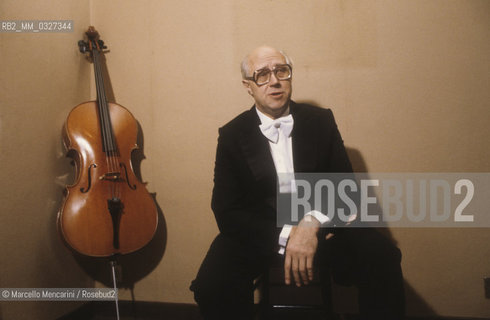 Venice, 1984.  Russian conductor and cellist Mstislav Rostropovich / Venezia, 1984. Il violoncellista e direttore dorchestra Mstislav Rostropovich - ©Marcello Mencarini/Rosebud2