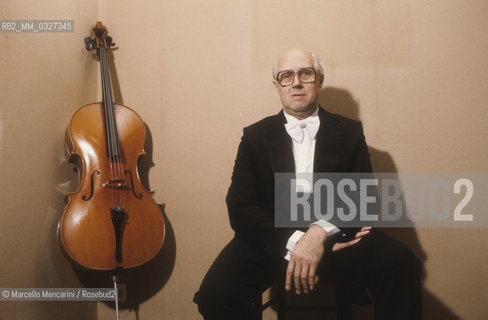 Venice, 1984.  Russian conductor and cellist Mstislav Rostropovich / Venezia, 1984. Il violoncellista e direttore dorchestra Mstislav Rostropovich - ©Marcello Mencarini/Rosebud2