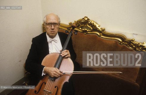 Venice, 1984.  Russian conductor and cellist Mstislav Rostropovich / Venezia, 1984. Il violoncellista e direttore dorchestra Mstislav Rostropovich - ©Marcello Mencarini/Rosebud2