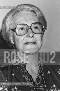 French psychoanalyst and psychiatrist Irène Roublef (1980) / Irène Roublef, psichiatra e psicanalista (1980) - ©Marcello Mencarini/Rosebud2