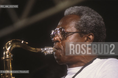 American jazz tenor saxophonist and flautis Charlie Rouse (about 1985) / Il sassofonista e flautista jazz Charlie Rouse (1985 circa) - ©Marcello Mencarini/Rosebud2