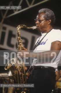 American jazz tenor saxophonist and flautis Charlie Rouse (about 1985) / Il sassofonista e flautista jazz Charlie Rouse (1985 circa) - ©Marcello Mencarini/Rosebud2