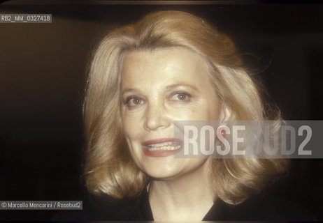 Rome, 1984. American actress Geena Rowlands / Roma, 1984. Lattrice Geena Rowlands - ©Marcello Mencarini/Rosebud2