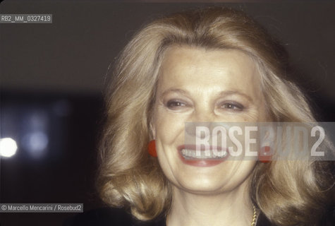 Rome, 1984. American actress Geena Rowlands / Roma, 1984. Lattrice Geena Rowlands - ©Marcello Mencarini/Rosebud2