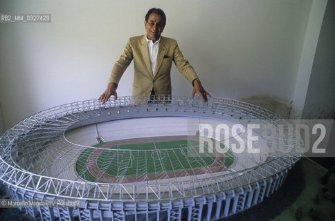 Ascoli, 1989. President of Ascoli soccer team Costantino Rozzi, 1989 / Ascoli, 1989. Costantino Rozzi, presidente dellAscoli Calcio - ©Marcello Mencarini/Rosebud2