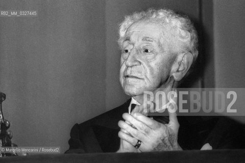 Venice, La Fenice Theater, 1979. Pianist Arthur Rubinstein / Venezia, Teatro la Fenice, 1979. Il pianista Arthur Rubinstein - ©Marcello Mencarini/Rosebud2