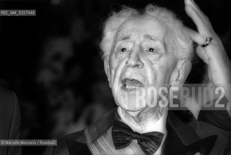 Venice, La Fenice Theater, 1979. Pianist Arthur Rubinstein / Venezia, Teatro la Fenice, 1979. Il pianista Arthur Rubinstein - ©Marcello Mencarini/Rosebud2