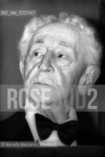 Venice, La Fenice Theater, 1979. Pianist Arthur Rubinstein / Venezia, Teatro la Fenice, 1979. Il pianista Arthur Rubinstein - ©Marcello Mencarini/Rosebud2