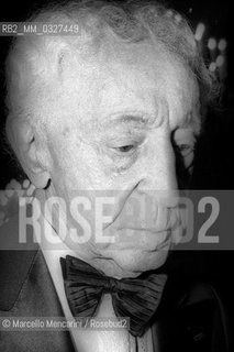 Venice, La Fenice Theater, 1979. Pianist Arthur Rubinstein / Venezia, Teatro la Fenice, 1979. Il pianista Arthur Rubinstein - ©Marcello Mencarini/Rosebud2