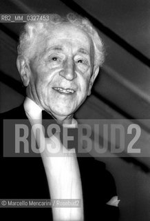 Venice, La Fenice Theater, 1979. Pianist Arthur Rubinstein / Venezia, Teatro la Fenice, 1979. Il pianista Arthur Rubinstein - ©Marcello Mencarini/Rosebud2