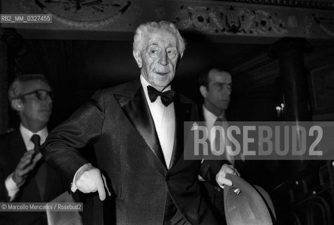 Venice, La Fenice Theater, 1979. Pianist Arthur Rubinstein / Venezia, Teatro la Fenice, 1979. Il pianista Arthur Rubinstein - ©Marcello Mencarini/Rosebud2