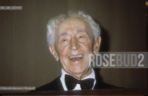 Venice, La Fenice Theater, 1979. Pianist Arthur Rubinstein / Venezia, Teatro la Fenice, 1979. Il pianista Arthur Rubinstein - ©Marcello Mencarini/Rosebud2