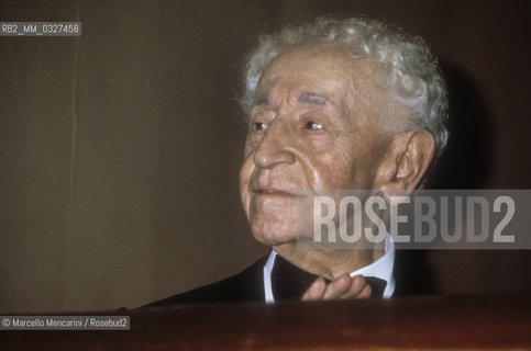 Venice, La Fenice Theater, 1979. Pianist Arthur Rubinstein / Venezia, Teatro la Fenice, 1979. Il pianista Arthur Rubinstein - ©Marcello Mencarini/Rosebud2