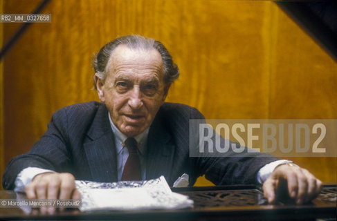 Hungarian-American pianist György Sándor, 1989 / Il pianista György Sándor, 1989 - ©Marcello Mencarini/Rosebud2