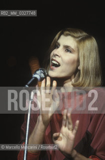 Sanremo Music Festival 1984. Italian singer-actress Marisa Sannia / Festival di Sanremo 1984. La cantante e attrice Marisa Sannia - ©Marcello Mencarini/Rosebud2