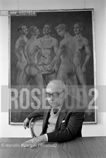 Milan, 1982. Italian artist Aligi Sassu in his house / Milano, 1982. Lartista Aligi Sassu nella sua casa - ©Marcello Mencarini/Rosebud2